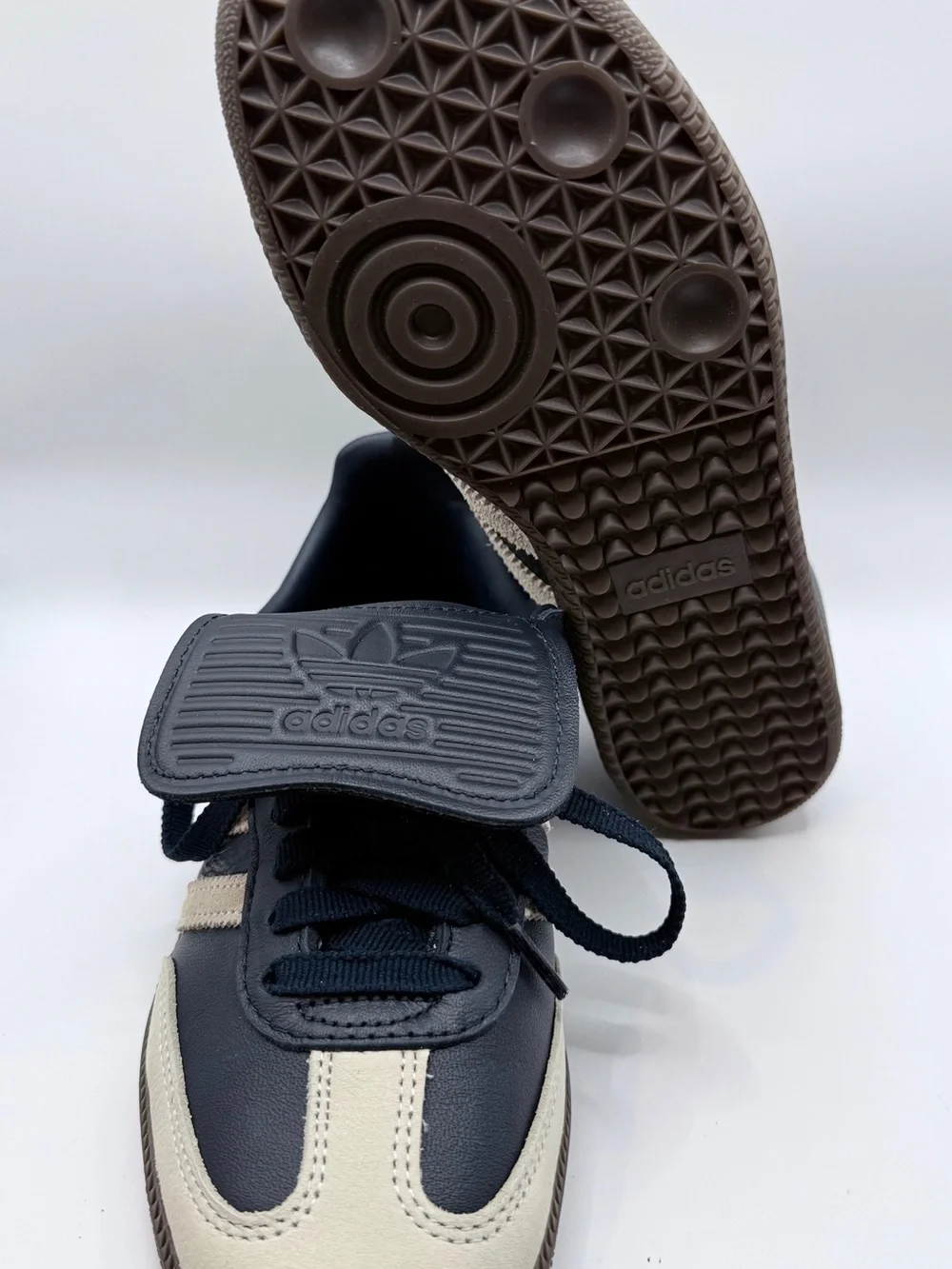 adidas Samba LT Sneakers in Navy, Cream and Brown